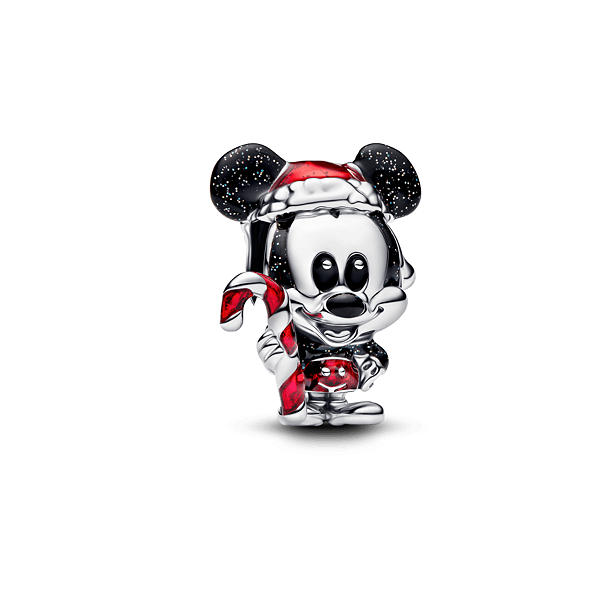 Berloque Separador Mickey Natal prata legitima 925