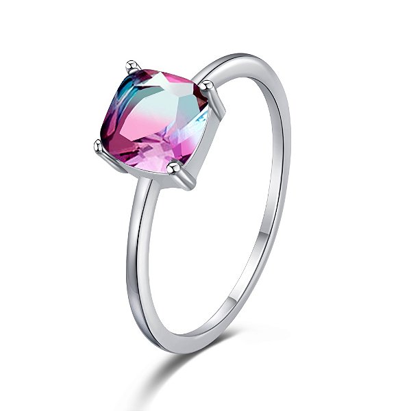 Anel Minimalista Solitario Prata Legítima 925 Eternal Joias