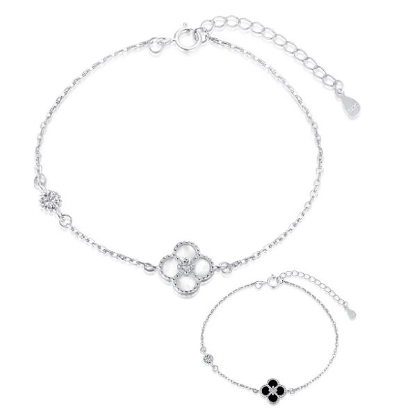 Pulseira Florzinha Em Prata Legítima 925 Eternal Joias