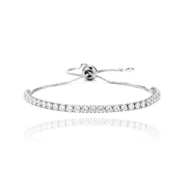 Pulseira Riviera Ajustável Prata Legítima 925 Eternal Joias