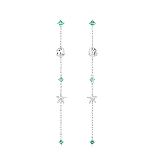 Brinco Pendente Amuleto do Mar em prata 925 legítima