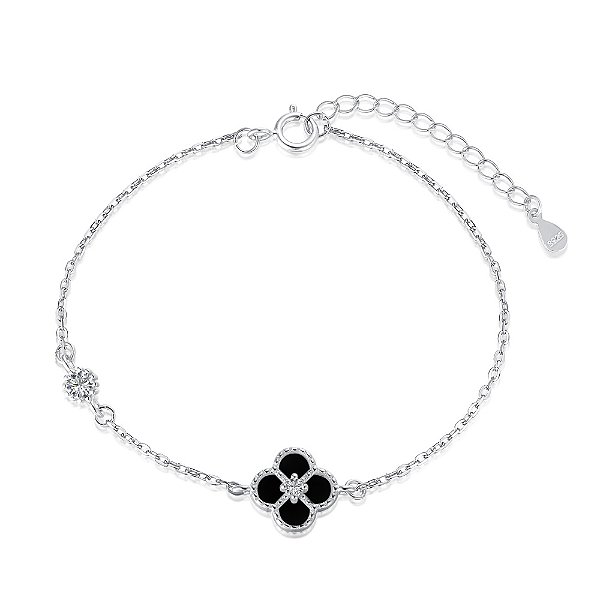 Pulseira florzinha em prata legítima 925