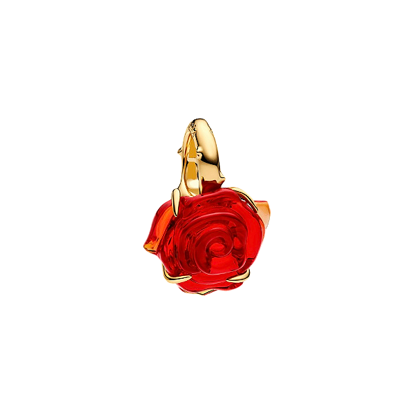 Berloque pendente rosa banho ouro prata legítima 925