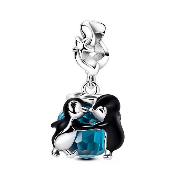 Berloque Pendente Pinguins do Amor Eternal Joias