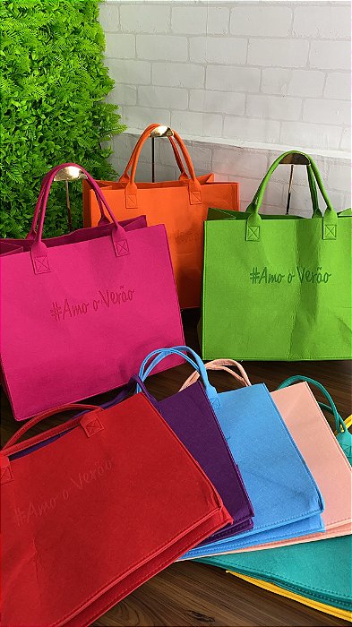 Bolsa sacola  neoprene  Amo o verão 502