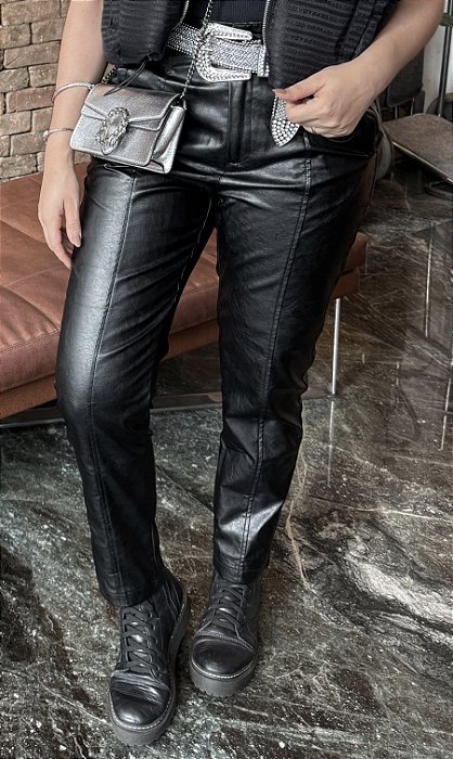 Calça Simone  couro eco- 3027