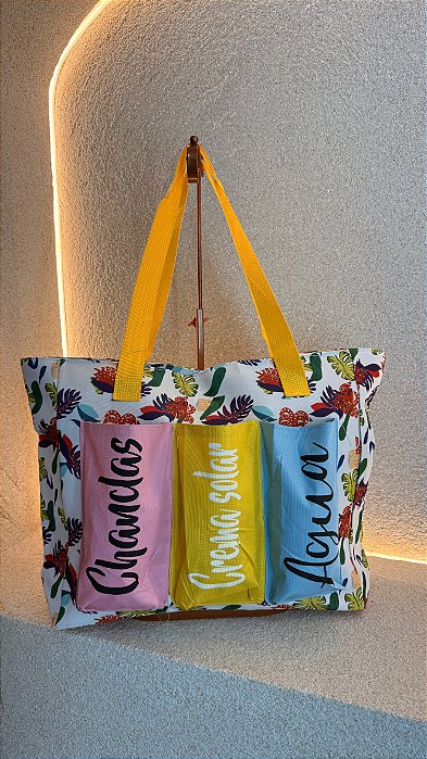 Bolsa de praia c/ bolsos (tropical )- 5615