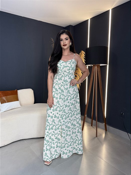 Vestido floral longo Larissa - 488