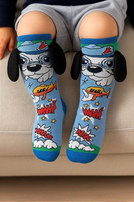 Meia longa 3D ( cachorro )