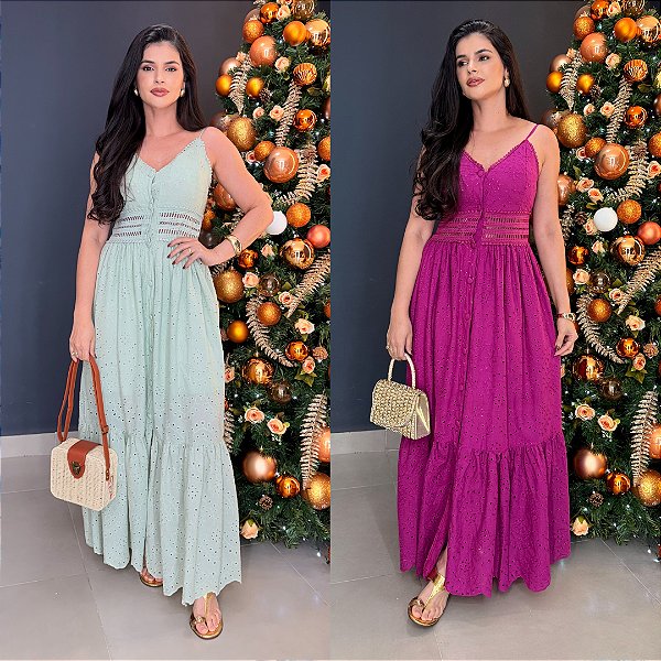 Vestido em Cambraia Aluska - 0539