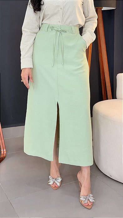 Saia midi c/ fenda frontal - 1686