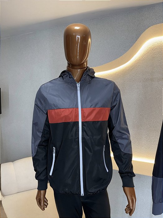 Casaco masculino corta vento