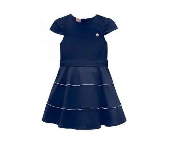 Vestido Infantil Acetinado Mundi