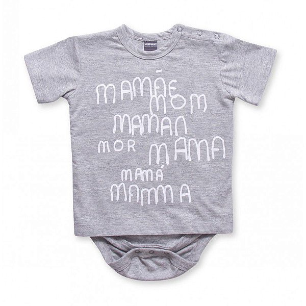 Camiseta Body de Bebê Escrito Mamãe