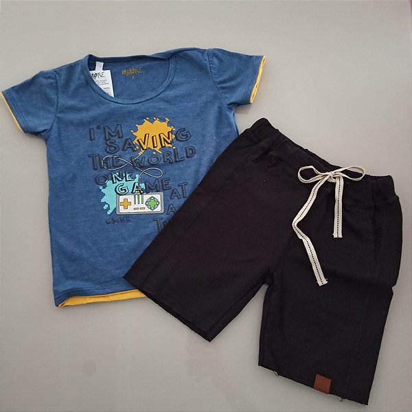 Conjunto Infantil Camiseta e Bermuda Minore