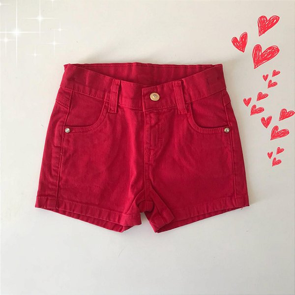 Shorts Jeans Infantil Colorido