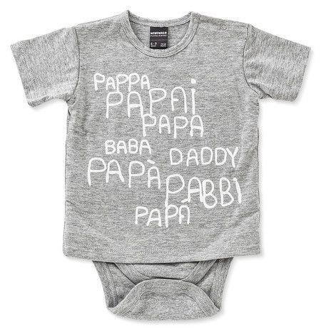 Camiseta Body de Bebê Escrito Papai