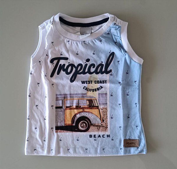 Camiseta Regata Infantil Menino Tropical