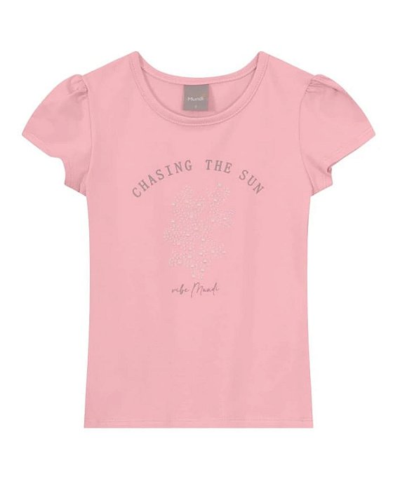 Blusa Infantil Menina com Pérola Mundi