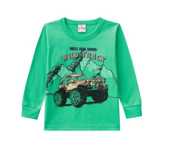 Camiseta Infantil Manga Longa Jeep Brandili