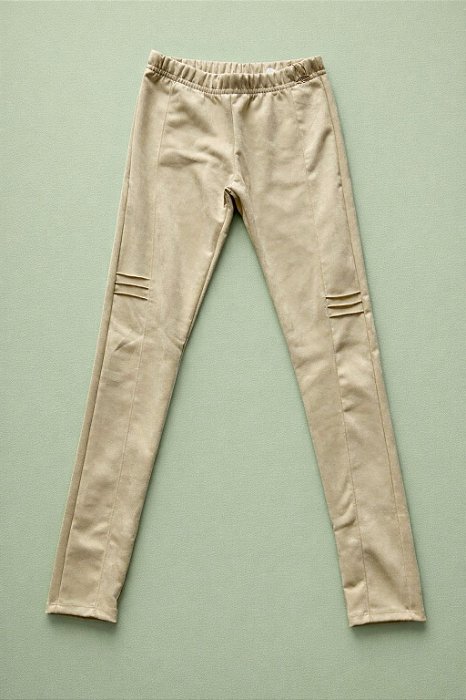 Calça Legging Infantil em Suede Milli & Nina