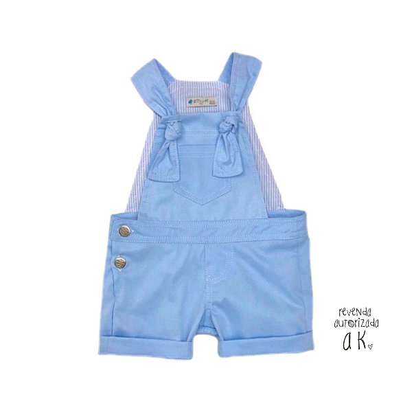 Jardineira Infantil Shorts Manu Sarja
