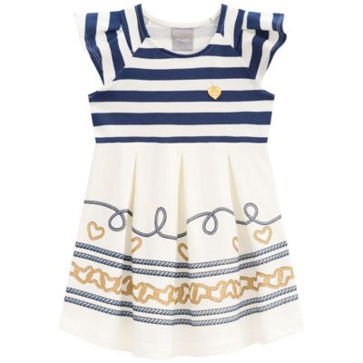 Vestido Infantil Cotton Listrado Mundi