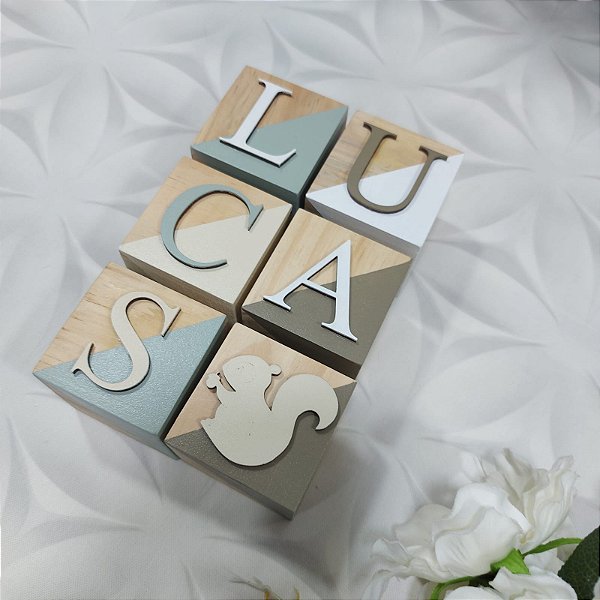 Cubo Infantil Nome Pinus Personalizado