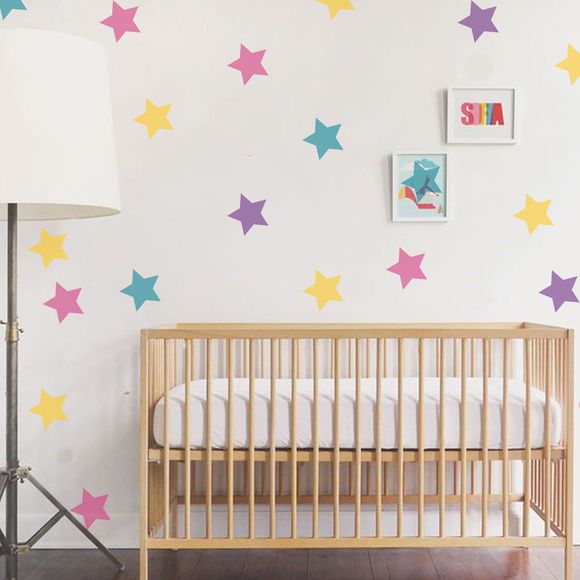 Adesivo Parede Infantil Estrela Colorida