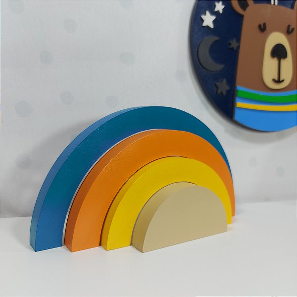 Decoração Arco-íris Mdf 4 Aros