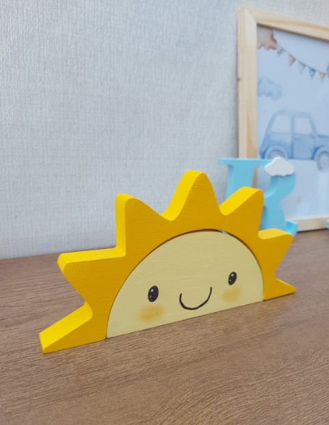 Decoração Infantil para Prateleira Sol em MDF