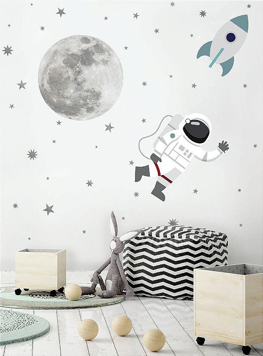 Adesivo Astronauta na Lua