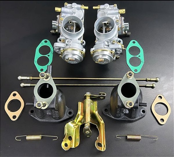 Kit Dupla Kombi 1600 Gasolina Solex H32 + Acionamento Comum