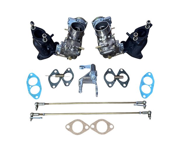 Kit Dupla Carburação Solex H32 Kombi 1600 Álcool com Acionamento Roletado