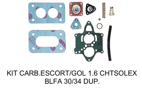 Kit Reparo Escort/Gol 1.6 Carburador BLFA SOLEX 30-34 Duplo