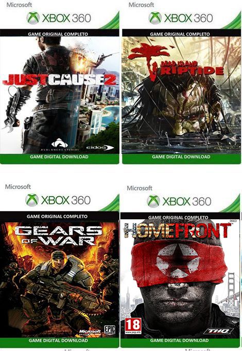 Combo 4 Games Xbox 360 Mídia Digital Jogos Originais Xbox Live -  ADRIANAGAMES