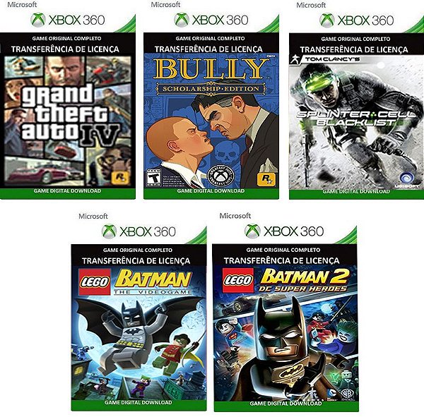 Combo 4 Games Xbox 360 Mídia Digital Jogos Originais Xbox Live -  ADRIANAGAMES