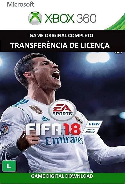 Fifa 18 Game Xbox 360 Licença Digital Original