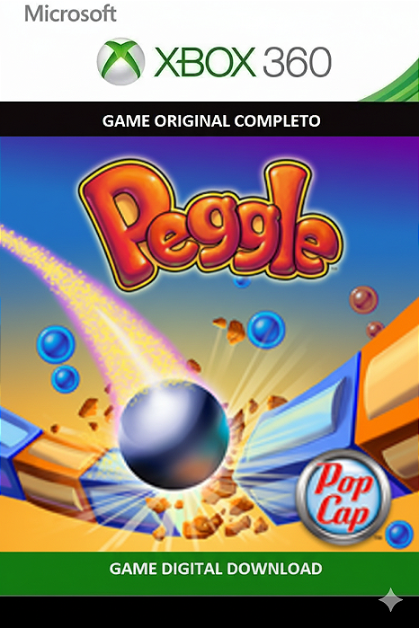 Peggle  Xbox 360 Jogo Digital Transferência Licença