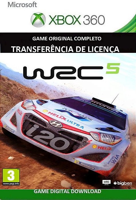 WRC 5 Xbox 360 Jogo Digital Transferência Licença