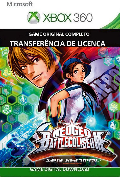 Neogeo Battle Coliseum Xbox 360 Jogo Digital Transferência de licença