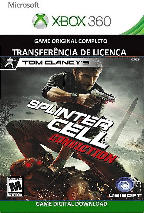 Tom Clancy's Splinter Cell Conviction Xbox 360 Jogo Digital Transferência Licença