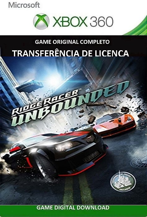 Ridge Racer Unbounded Xbox 360 Jogo Digital Transferência Licença