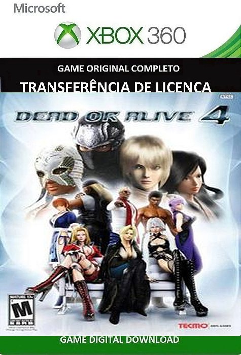 Dead or Alive 4 Xbox 360 Jogo Digital Transferência Licença