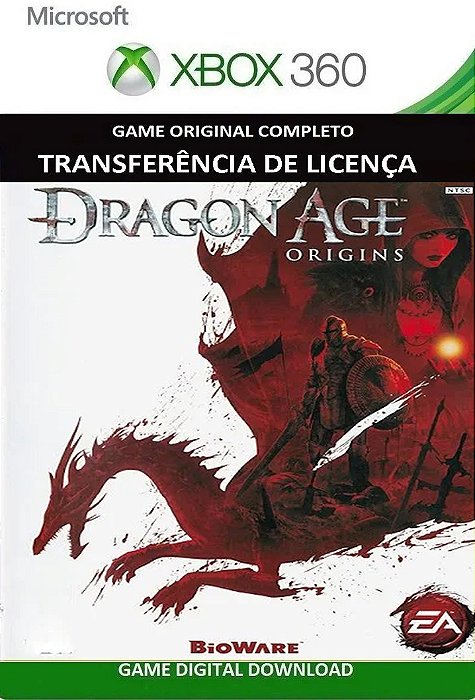 Dragon Age Origins Xbox 360 Jogo Digital Transferência Licença