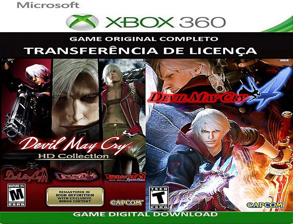 Devil May Cry 1234 Xbox 360 Jogo Digital Transferência Licença