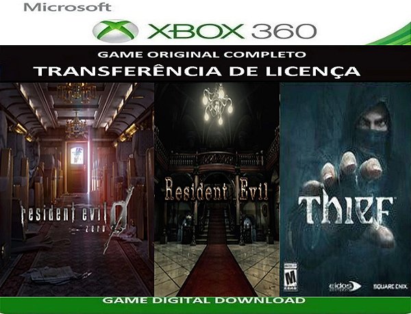 Resident Evil 0 & 1 + REVELATION 1 + Thief Xbox 360 Jogo Digital Transferência Licença
