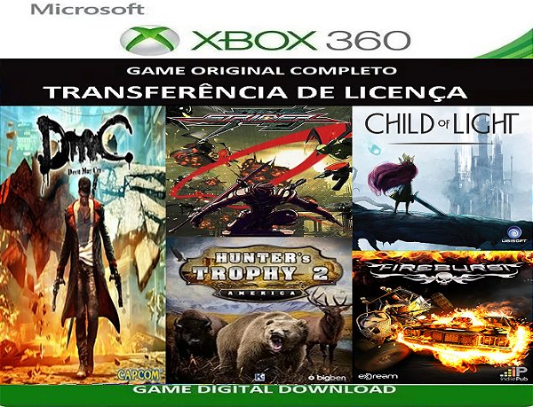 DMC Devil May Cry + 4 Jogos Xbox 360 Transferência Licença Digital