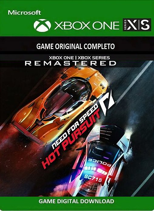 Need For Speed Hot Pursuit Remastered Xbox One / Séries S/X Jogo Digital
