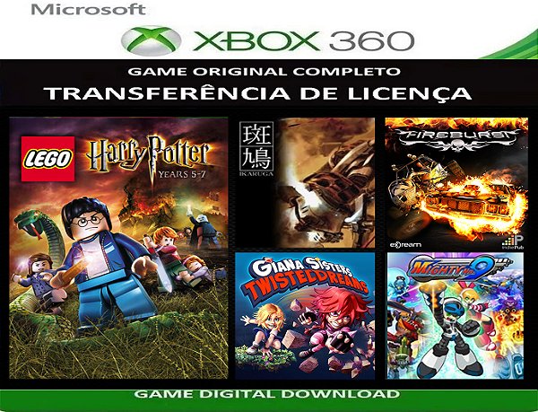 Lego Harry Potter + 4 Jogos Combo Xbox 360 Transferência Licença Digital